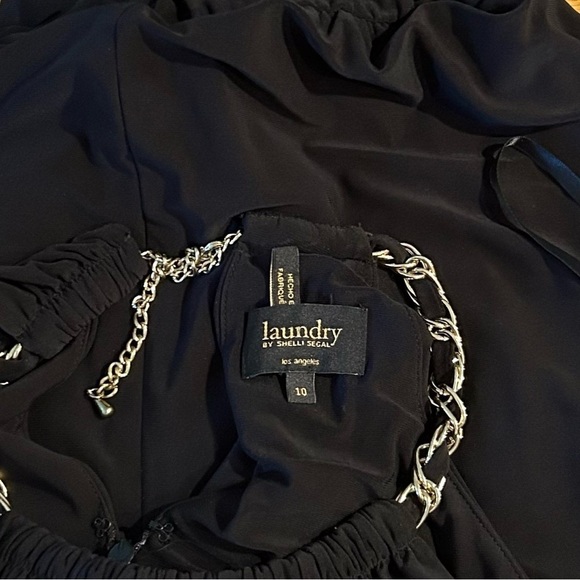 LAUNDRY by Shelli Segal Black Chain Neck Jumpsuit - Picture 16 of 16